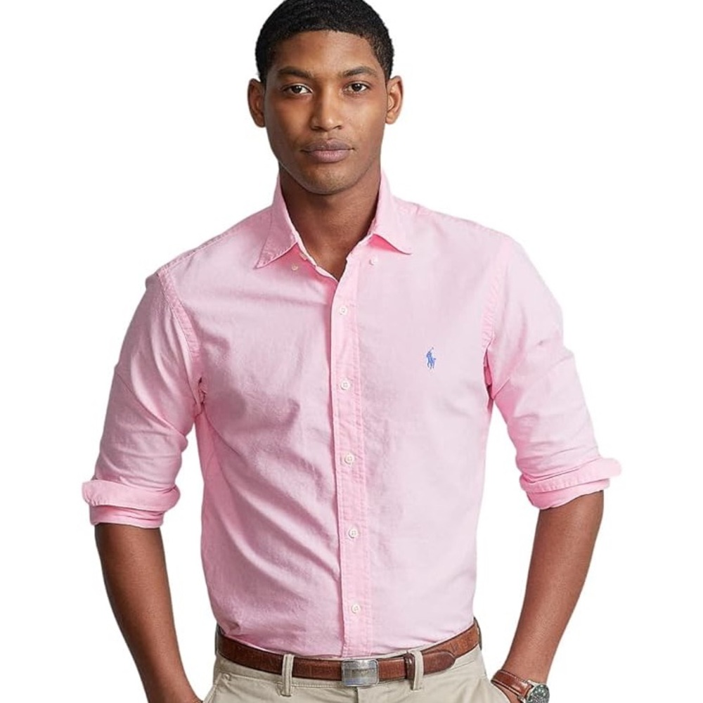 BNWT Classic Men's Pink Polo Ralph Lauren Button Down Shirt